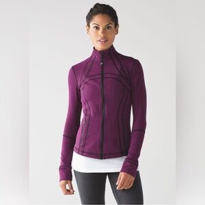 Lululemon🍋 Define Jacket Teeny Tooth Deep Fuchsia Black Sz 4